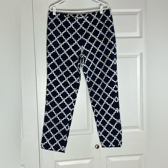 Nautica Pants - Nautica Navy and White Geometric Women’s Pants